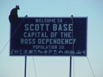 Scott Base Welcome sign